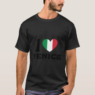 T-shirt I Love Heart Venice Italie Fière drapeau italien