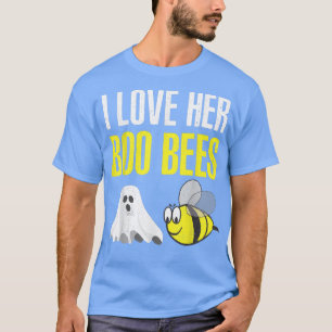 T-shirt I Love Her Boo Bees Couples Halloween Adult Costum