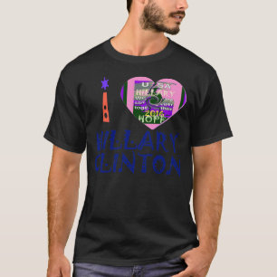 T-shirt I Love Hillary Clinton pour le président américain