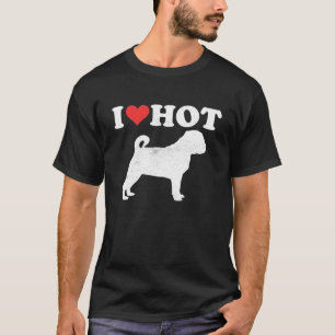T-shirt I Love Hot Carlin Chien Bonne Valentines Day 2022