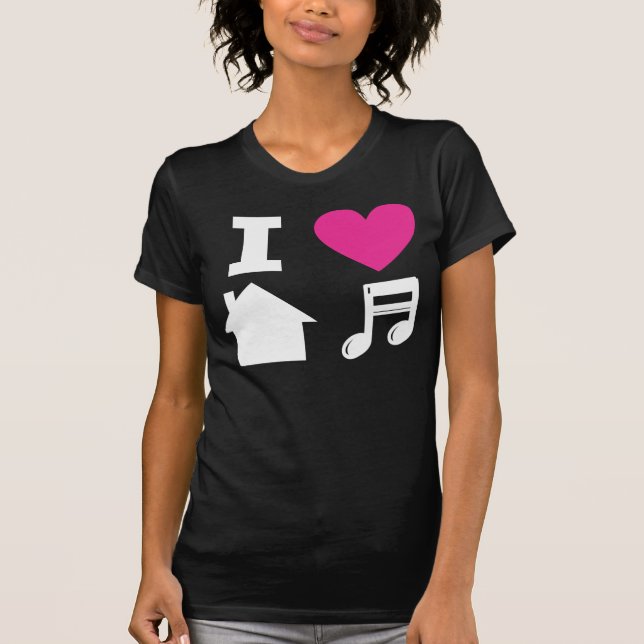 T-shirt I love house music (Devant)