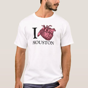 T-shirt I Love Houston anatomiquement correct