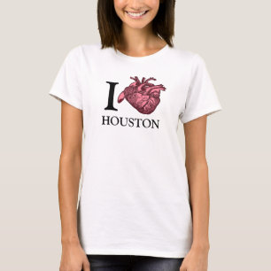 T-shirt I Love Houston anatomiquement correct