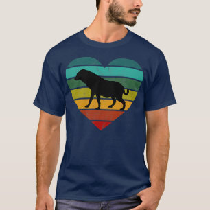T-shirt I Love Hyenas Coeur Rétro