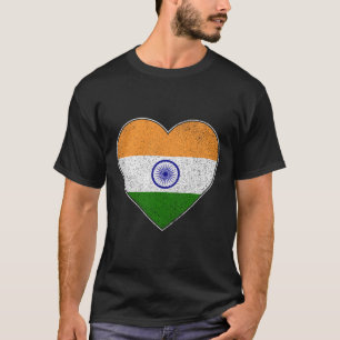 T-shirt I Love India My Indian Heart Flag Pays Adn Prid