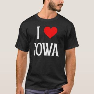 T-shirt I Love Iowa I Heart Iowa IA USA Holiday Travel Sou