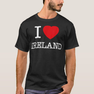 T-shirt I Love Ireland Novelty Graphic Tee - shirt & Cool