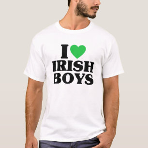 T-shirt I Love Irish Boys Funny St Patrick's Day Heart Sha
