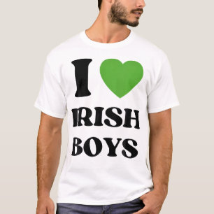 T-shirt I Love Irish Boys I Red Heart British Boys Irlande