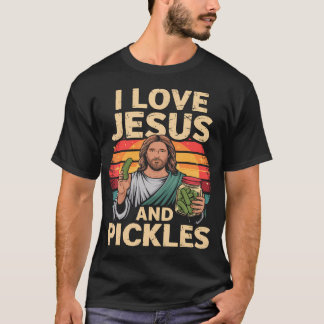 T-shirt I Love Jesus And Pickles Shirt Cucumber Jesus Pick