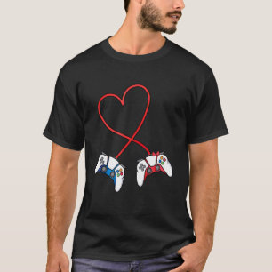 T-shirt I Love Jeux Vidéo Valentines Jour Contrôleur Gamer