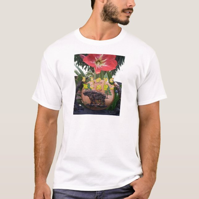 T-shirt I Love kenya Hakuna Matata cadeaux (Devant)