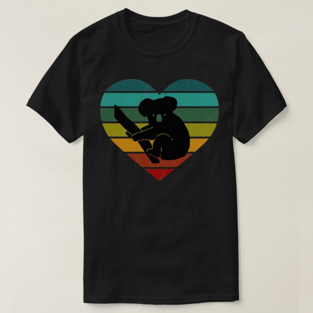 T-shirt I Love Koala Bears Coeur rétro (Design devant)