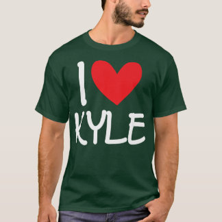 T-shirt I Love Kyle Nom Hommes Personnalisés Guy BFF Ami H