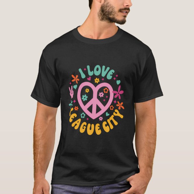 T-shirt I Love League City (Devant)