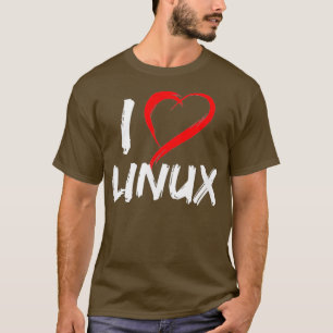 T-shirt I Love Linu with Heart tee Penguin Tu Open