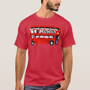 T-shirt I Love London Red Bus Londres Voyageur Lover Londo