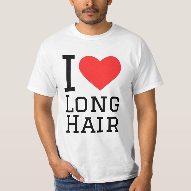 T-shirt I love long hair (Devant)