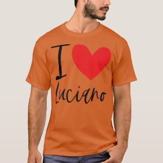 T-shirt I Love Luciano Nom Coeur Personnalisé Hommes Guy B