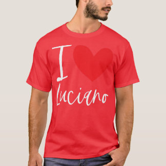 T-shirt I Love Luciano Nom Personnalisé Garçon Homme BFF F