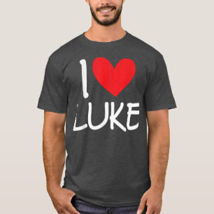 T-shirt I Love Luke Nom Hommes Personnalisés Guy BFF Ami H
