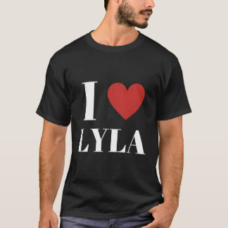 T-shirt I Love Lyla He Famille