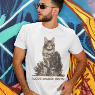 T-SHIRT I LOVE MAINE COON