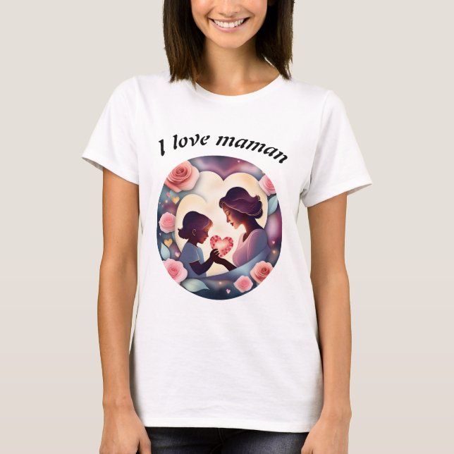 T-shirt I love maman (Devant)