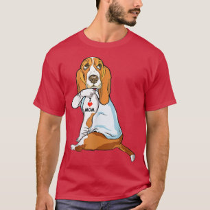 T-shirt I Love Maman Tattoo Basset Hound Maman Amoureux de