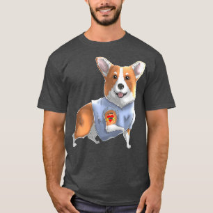 T-shirt I Love Maman Tattoo Corgi Amoureux des chiens Cade