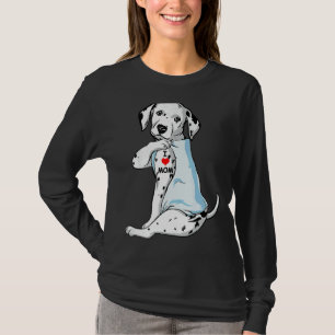 T-shirt I Love Maman Tattoo Dalmatienne Maman Chien Femmes