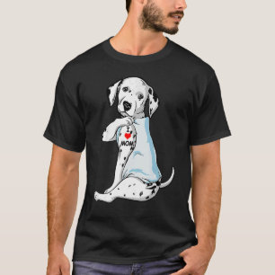 T-shirt I Love Maman Tattoo Dalmatienne Maman Chien Femmes