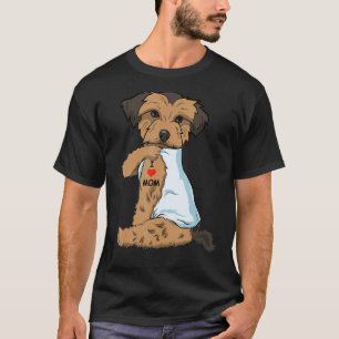 T-shirt I Love Maman Tattoo Morkie Maman Amoureux des chie