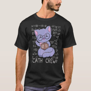T-shirt I Love Math And Cats Black Cat Feline Mathématique