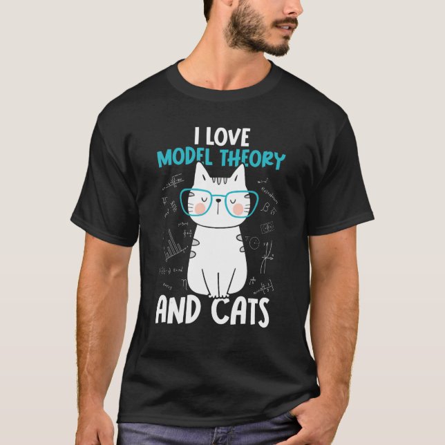 T-shirt I Love Math and Cats     Model Theory (Devant)