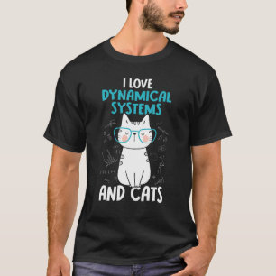T-shirt I Love Math and Cats Systèmes Dynamiques 1