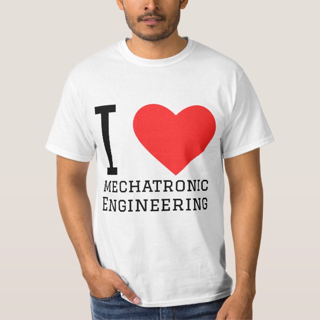 T-shirt I love mechatronic engineering (Devant)