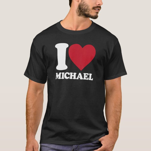 T-shirt I Love Michael - I heart Michael (Devant)
