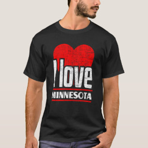 T-shirt I Love Minnesota Meilleur État d'origine I Heart M