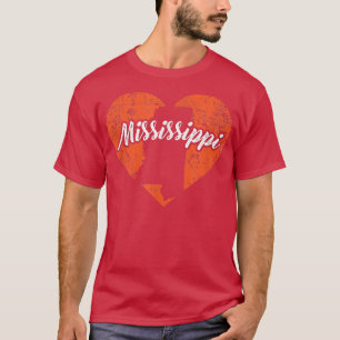 T-shirt I Love Mississippi, Funny mignon State Pride Coeur