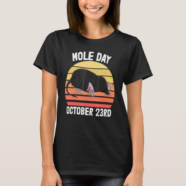 T-shirt I Love Moles Day Octobre 23 Hommes mignons Little  (Devant)