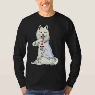 T-shirt I Love Mom Tattoo American Eskimo Fête des mères