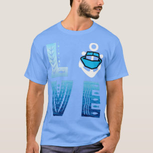 T-shirt I Love Motor Boating Funny Boater3