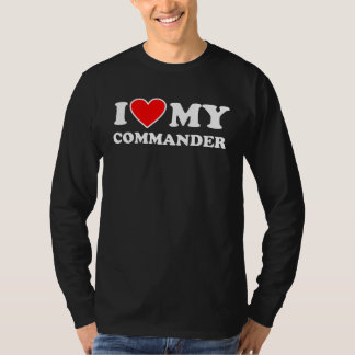 T-shirt I Love My a Commander  with Heart