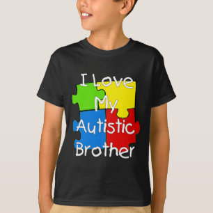 T-shirt I Love My Autistic Brother (tee - shirts sombres)