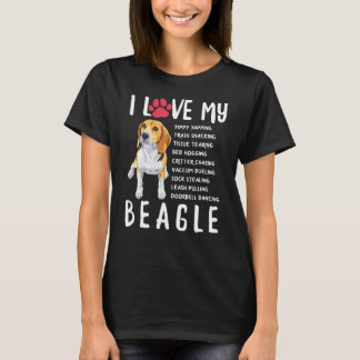 T-shirt I Love My Beagle - Drôle Beagle Lover cadeau