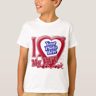 T-shirt I Love My BFF coeur rouge - photo