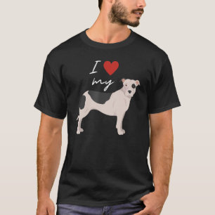 T-shirt I Love My Black & White American Pit Bull Terrier
