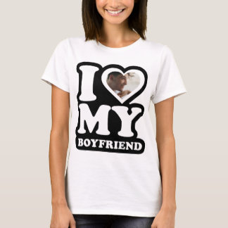 T-shirt I Love My Boyfriend - Photo personnalisée