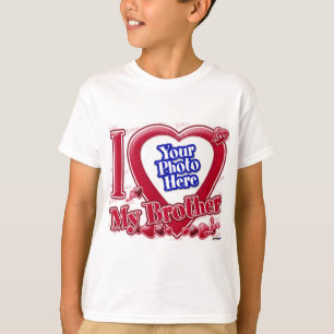 T-shirt I Love My Brother coeur rouge - photo